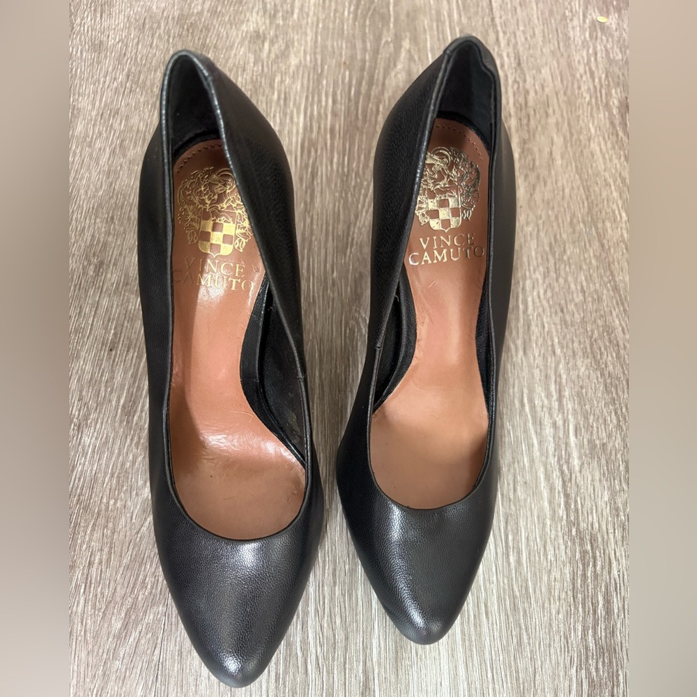 Vince Camuto Black Leather Heels